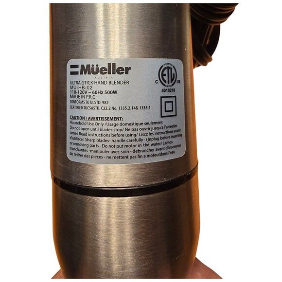 Mueller Immersion Blender Ultra-Stick MU-HB-02, 500W 9-Speed Stainless Shaft - Picture 7 of 7